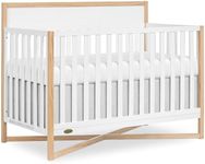 Dream On Me Owen 5-in-1 Convertible Crib, Vintage White Oak