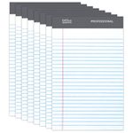 Office Depot® Brand Professional Perforated Pads, 5" x 8", Narrow Ruled, 50 Sheets Per Pad, White, Pack Of 8 Pads