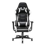 Tuff Concepts Multi-Function Office Chair Computer Racing Sports Seat Gaming Armchair Executive Chairs (Black/White)