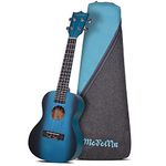 Medellin Concert 23" Bahamas Blue Travel Ukulele with Travel Padded Bag