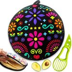 Everbrook Tortilla Warmer Pouch - 2 Sided Tortilla Holder - Large Tortilla Warmer 12 Inch - BONUS Avocado Slicer