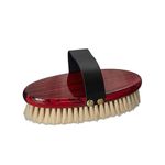 Natural 100% Goat Hair Finishing Body Soft Brush for Grooming Horses and Other Animals - 2.5cm Long bristles