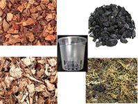 Kolkata Orchid Online ~ Beginners Orchid Growing Kit Charcoal + Bark Chips + Moss + Coco Chip + 5 Inches Orchid Pot