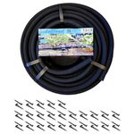 SolaDirect Soaker Hose, Porous Pipe, 50 m / 164 ft Long, Reach Compliant, Water Saving up to 70%, Perfect for Lawns, Flowerbeds, Vegetable Gardens and Greenhouses + 50 Ground Pegs