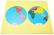 Montessori Geography Material- Board Puzzle Map of the World