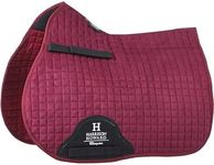 Harrison Howard All-Purpose Saddle Pad Suede Saddle Pad for Horses Use During Everyday Riding - Burgundy