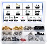 502PC Computer Motherboard Screws Kit, Motherboard Standoffs Screws for Universal HDD Hard Drive, SSD, PC Case, PC Fan, Power Supply, Graphics, CD-ROM, ATX Case, for DIY PC Installation & Repair