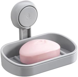TAILI Soap Holder Soap Dish for Shower, Suction Cup Soap Holder for Shower Wall, Bathroom Accessories, Removable Strong Hold Soap Saver, Drill Free