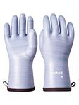 LANON Protection wahoo Liquid Silicone Smoker Oven Gloves, Food-Contact Grade, Heat Resistant Gloves for Cooking, Grilling, Baking, Purple, L/9