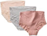 FEOYA Women's Maternity Underwear Over Bump Cotton Pregnancy Panties Plus Size High Waist Seamless Briefs 3 Pack