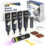 Quartz Countertop Repair Kit, Granite & Marble Repair Kit with 4*15g Filler(White,Beige, Gray,Clear), 30s Fast Repair Chip, Hole, Scratch, Crack on Fiberglass, Porcelain, Ceramic Tile, Bath Tub, Sink