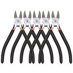 BOENFU Wire Cutters 5 Pack Flush Cutters 6 Inch Precision Side Cutter Ultra Sharp Small Wire Cutters Clippers for Crafting, Floral, Artificial Flowers, Chicken Wire, Electrical
