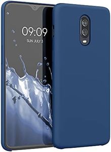 kwmobile Case Compatible with OnePlus 6T Case - TPU Silicone Phone Cover with Soft Finish - Navy Blue