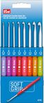 Prym Soft Grip Aluminum, 2-6mm Crochet Hook Set, Multicolor 8 Count
