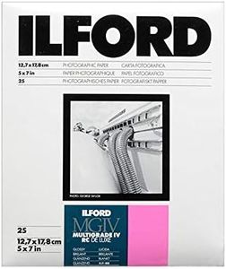 Ilford 5x7 Multigrade 1M B & W Paper, Glossy Surface, 25 Sheets
