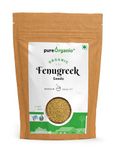 Pure Organio Organic Fenugreek Seeds - Organic Methi Dana - 350 Gm