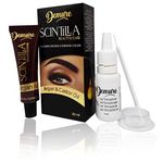 Demure Eyebrow Dye Kit, Professional Formula Brow Tint - contains Argan Oil & Castor Oil (Omega 6, Carotene, Vitamins А, Е, F), Fast and Safe Results (3.0 Dark Brown)