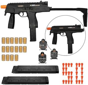 Dreamplay MP9 Toy Gun, Realistic Automatic Shell Ejecting Toy Gun with Buttplate Pull Back Action Shooting Games Education Model Toy for Kids Gifts (Black)