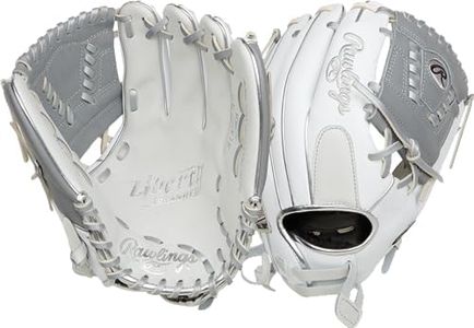 Rawlings | Liberty Advanced Fastpitch Softball Glove | Left Hand Throw | 12" - Laced One-Piece Web | White/White Speedshell