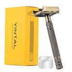 Classic Men Shaving Butterfly Open Double Edge Safety Razors Bronze Vintage Metal Handle Wet Shaver