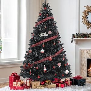 YITAHOME Halloween Black Spruce Artificial Tree 6FT