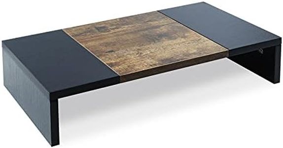 TEAMIX 20 inch Monitor Riser, Wood Monitor Stand for Desk, Sturdy TV/Screen/PC/Printer/Laptop Riser,Computer Shelf with Storage TV Holder for Home Office