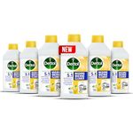 Dettol 5 in 1 Washing Machine Cleaner & Descaling Liquid for top load and front load| Lemon 250ml | Removes Limescale, Dirt and Bad odour | Kills 99.9%* Bacteria | Pack of 6