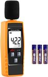 Decibel Meter, Portable SPL Meter (Sound Pressure Level Meter), Digital Noise Meter, Range 30-130dB(A) db Meter, Noise Volume Measuring Instrument, Sound Monitoring Tester (Battery Included) Yellow