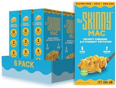 It’s Skinny Low Carb Pasta Pre-cooked Velvety Cheddar Mac and Cheese, Konjac Shirataki Noodles, Gluten Free Pasta, Vegan and Keto-Friendly (6-pack)