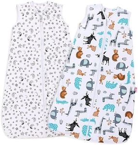 Lictin Baby Sleep Sack 0.5 Tog - 2 Pack Toddler Sleeping Sack 18-36 Months, Summer Baby Sleeping Bag, Sleeveless Baby Wearable Blanket with Adjustable Length and 2-Way Zipper