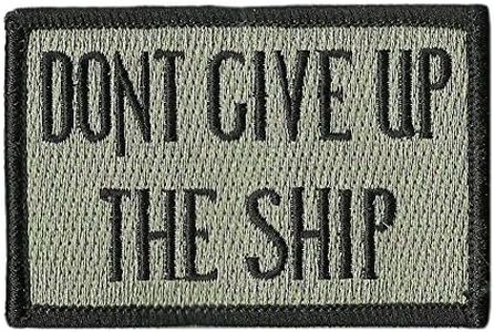 Gadsden and Culpeper Dont Give Up The Ship Flag Patch - Silver