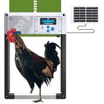 ChickenGuard ONE in All 4 Colours + Solar Kit Included, Automatic Chicken Coop Door Opener, Timer/Light Sensing, Auto-Stop & Predator Proof (9v Electric/AA Batteries not Included) (Green)