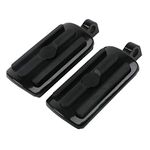 TCMT 10mm Motorcycle Foot Pegs Rest For Harley Street Glide Road King Male Peg Mount (Style A Footpegs, Black)