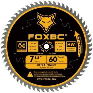 FOXBC 7-1/4" Circular Saw Blade Ultra Fine Finish 60-Tooth, Replacement for Freud Diablo D0760A D0760X, DeWalt DWA171460 Circular Saw Blade