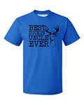 Promotion & Beyond Best Buckin' Uncle Ever Father's Day Men's T-Shirt, Royal, Large