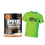 Canada Nutrition Hardcore Preworkout | Muscles Building | Strength | Focus | Energy | Powerful Pumps Creatine Monohydrate, Beta Alanine, AAKG, Caffeine [30 Servings, Green Apple] Free Gym T-Shirt