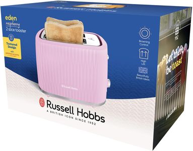 Russell Hobbs Eden 2-Slice Toaster – Raspberry Red