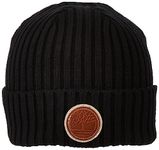 Timberland Men's Rib Shallow Beanie Hat, Black, One Size UK