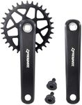 WEEROCK Prowheel Bike Crankset 1 Piece/Single 32T Charing Crank Set with 170mm Arm for Bicycles, MTB, Students Bikes Compatible with 6/7/8/9/10 Speeds Freewheel