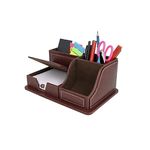 COI All-in-ONE Faux Leather Office, Work, Home Storage Organizer Pen, Pencil, Mobile Accessories Holder