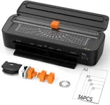 OidoZac Laminator, 11 in 1 Laminator Machine with 36 Laminating Sheets, A4/Letter Size Thermal Laminator 2 Temperature Modes 3 Cutters Built-in Paper Trimmer for Office School Business Home Black