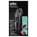 Braun Beard Trimmer BT3221, Beard trimmer and Hair Clipper for Men, Lifetime Sharp Blades, 20 Length Settings, Black/Volt Green, 1 Count