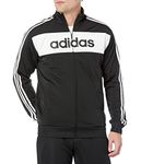 adidas Essentials Tricot 3-Stripes Linear Track Jacket Black MD