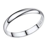 Silver Band Trendy Rings For Women Pinky Ring Size 4