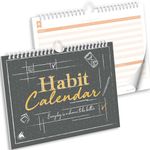 Clever Fox Habit Calendar – Inspirational Habit Tracker for Atomic Habits – Colorful Habit & Goal Planner Journal to Boost Productivity & Become Your Best Self – 24 Months, 25.5 x 20.5cm - Black