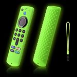 Fire TV Stick Cover for Fire Stick 4K / Alexa Voice Remote (3rd Gen), Glow in The Dark, Anti-Slip Silicone Protective Case with Lanyard