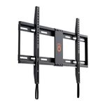 ECHOGEAR Low Profile Fixed TV Wall Mount Bracket for Most 32-80 inch LED, LCD, OLED and Plasma Flat Screen TVs - Holds TV 1.25" from The Wall - EGLL1-BK