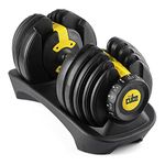 The Cube Club PowerBells Set 1 Piece Alloy Steel & Plastic Dumbbells (2.5-24 Kg) | 5-IN-1 Adjustable Dumbbell Weights for Fitness Exercise Full Body Workout Gym Equipment with 1 Year Warranty