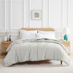 Southshore Fine Living, Inc. California/King Size Comforter, Pet Hair Resistant Bedding, Easy Care Oversized Down-Alternative Grey Comforters, King Size Bedspread, Light Grey