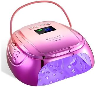 Makartt UV Nail Lamp – 30W Fast Curing UV Light with Handle Rechargeable Cordless Nail Dryer for Gel Polish with 45 Beads Dual Lights 4 Timers LCD Smart Sensor for Nail Art Design(Gradient Purple)